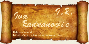 Iva Radmanović vizit kartica